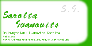 sarolta ivanovits business card